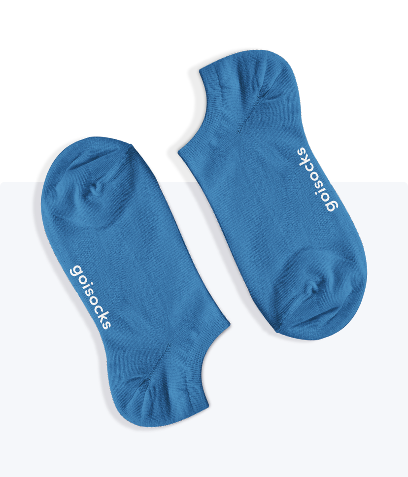 Egy pár Goisocks Bokazokni Csodás Kék Színben.